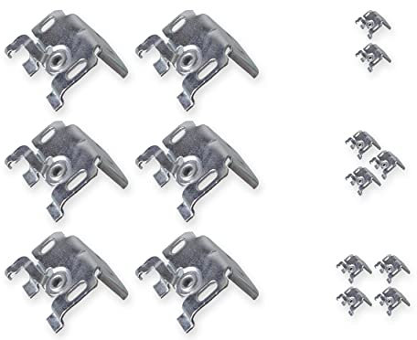 EFIXS Universalträger (Jalousieträger) (6 Stück) für Wand- oder Deckenmontage für Aluminium-Jalousien mit 25mm Oberschiene