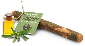 Nosli Olivenholz Kauholz für Hunde mit Lachsöl, 3er Pack S 60-99g | Premium-Kauholz aus Olivenholz mit Lachsöl, langlebiger Kaustab und Hundespielzeug, unterstützt die Zahnpflege.