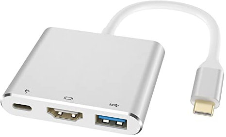 Newmight Adaptateur USB C avec Sortie HDMI 4K Port USB 3.0 et Port de Charge de Type C 100 W, Adaptateur multiport AV numérique pour MacBook Pro/Air, iPad Pro