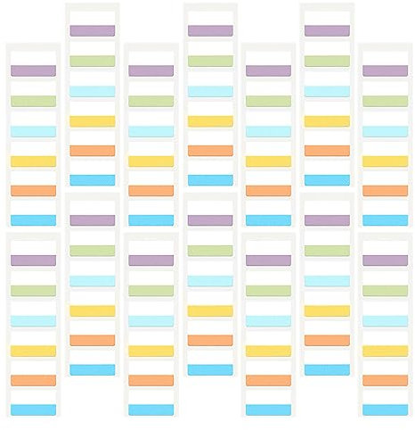 ULTECHNOVO Indexregister Farbig 300 Stück Groß Klebend Papier Haftmarker Seitenmarkierung Für Ordner Bücher Dokumente Büro Und Studium
