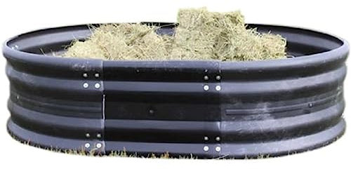 Brama-West Heuraufe Pferd - Rundraufe - Ballen Futterring - 280 × 200 cm - Ringraufe