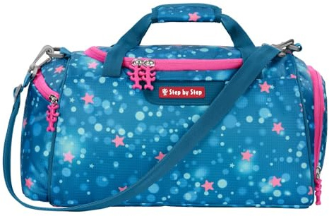 Step by Step Sporttasche Mermaid Lola, mit Nasswäschefach, Abnehmbarer Tragegurt, Verstellbarer Schultergurt, ab der 1. Klasse, 13L, blau