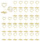 MisFun 30 Pièces Porte Nom Table, porte photo pince, porte photo sur pied, Porte Cartes de Table pour Mariages, Porte Numero de Table, pour Mariage Noël le Banquet de Fête Saint Valentin(Amour)
