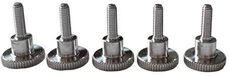 PrecisionGeek Vis moletées M3 x 10 mm, aluminium, diamètre des épaules 12 mm, vis moletées droites DIN 464 M3 x 10 mm (5 pièces)