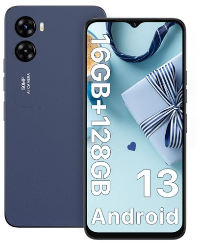 UMIDIGI G3 MAX 120Hz 2.4K FHD+ Mobile Phone -16(8+8) GB RAM 128GB ROM,50MP,5150mAh,Android 13,Unisoc T606 Octa-Core,6.6 Display,4G Dual SIM Smartphone,Type-C/Face+Fingerprint/Dual Mic/GPS-Navy Blue