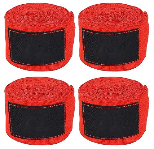 HELEVIA 4 Stück Sport-Handbandagen, Elastische Boxbandagen, Atmungsaktive MMA-Boxbandagen Männer und Frauen (5M)
