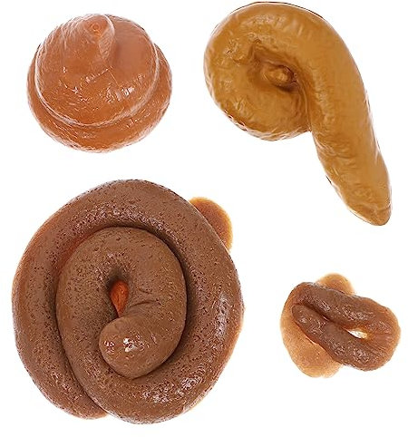 BCOATH 4stücke Spaßige Fake Poop Scherzartikel Realistische Künstliche Kackhaufen Für Aprilscherz Und Halloween Party Lustige Streichspielzeuge Für Freunde Und Familie