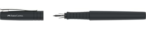 FABER-CASTELL 241003 - Füller Poly Pen, Federbreite M, Füllfederhalter schwarz
