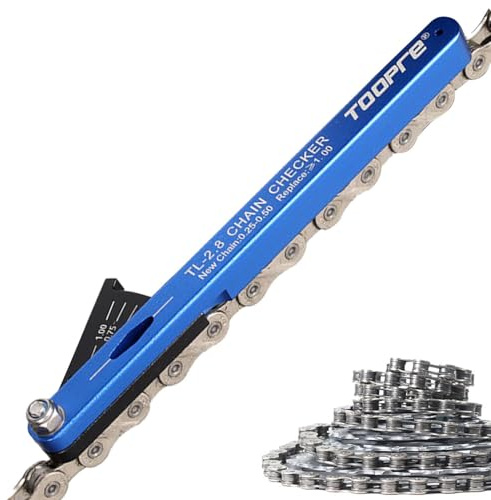 Bike Chain Measuring Tool, Bike Chain Checker, Metal Cycle Tool for Checking Chain Angle, High Strength Cycling Maintenance Supplies, Clear Display