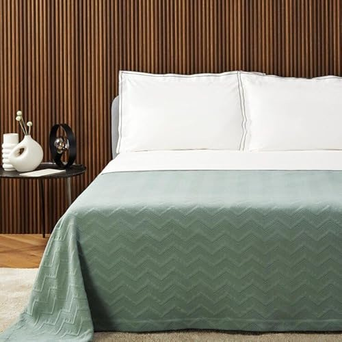 Zucchi Parure de lit double percale de coton 80 fils Art. DURINI Blanc Contours corde