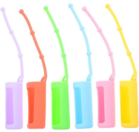 VICASKY 6 manicotti in silicone per bottiglie di scooter, custodia protettiva per oli essenziali, per viaggi e casa