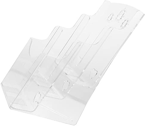 OSALADI Acryl Prospektständer für A4 Dokumente mit Schrägem Design und Übersichtlicher Aufbewahrung Praktischer Flyerhalter für Büro und Arbeitszimmer