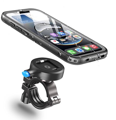 Cozycase 1S-Knopf Wasserdicht Handyhalterung Fahrrad Für iPhone 16e / 17e | Anti-Diebstahl Hülle Handy Halter Motorrad Lenker Rennrad Mtb Ebike Bike Phone Holder Mount Fahrradhalterung IP68 Waterproof