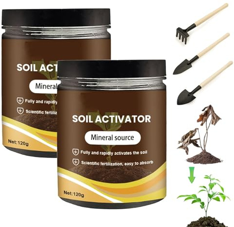 Soil Pro Activator, Fertilizzante professionale per farine ossee, Migliora il sequestro del carbonio del suolo e fornisce nutrienti per piante interne ed esterne (2pcs)