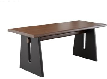 Büro-Besprechungstisch Esstisch aus massivem Walnussholz, Log, große quadratische Werkbank for das Wohnzimmer Esstisch(120cm)