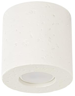 SOLLUX lighting Deckenlampe Deckenleuchte - Deckenstrahler Beton - 1 Flammig - LED Lampe Glühbirne - Beige Orbis