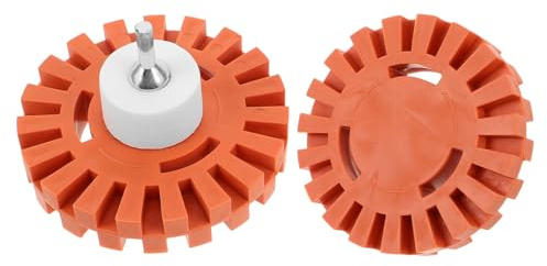 VALICLUD 2piezas Rueda de Pulido para Eliminar Pegamento Disco de Goma Suave para Calcomanías Herramienta Removedora de Calcomanías con Adaptador de Taladro Disco para Pulir para Quitar