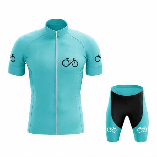 Mateju Rennrad Trikot Herren, Fahrradbekleidung Set, Radtrikot Kurzarm & Fahrrad Hosen Herren, Atmungsaktive Fahrrad Trikots Herren für Rennrad MTB S-5XL