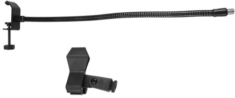 Kueohse Support de Microphone Flexible à Col de Cygne avec Pince de Bureau pour Studio de Diffusion Radio, éQuipement de Diffusion en Direct