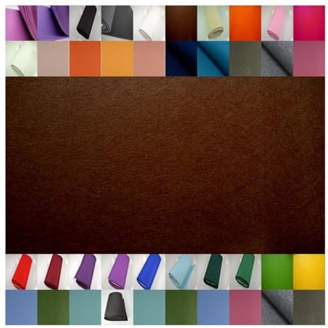 Fabrics-City dunkelbraun Filzstoff Bastelfilz 5mm, Dekofilz, Bastelstoff für Bastelarbeiten, Dekorationen, Kindergarten & Bekleidung, Nadelfilz, Taschenfilz, Stoff zum Nähen Kleben, 2530
