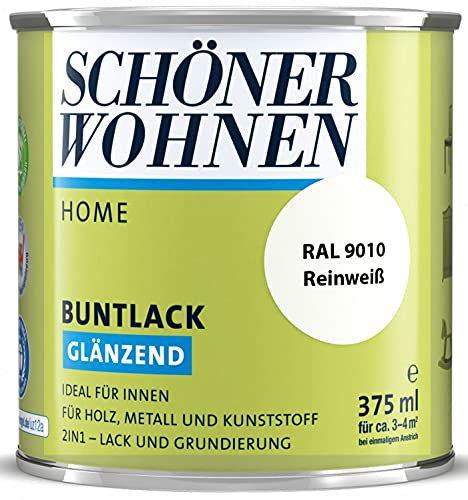 DurAcryl Buntlack Reinweiß 375 ml RAL 9010 Glänzend Schöner Wohnen
