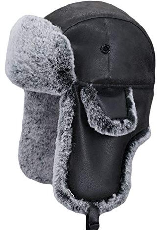 SK Studio Unisex Fliegermütze mit Ohrenklappen Outdoor Kunstfell Winter Winddicht Ushanka Hut Trappermütze