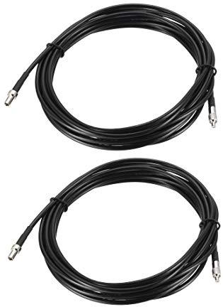 sourcing map TS9 Male to TS9 Female RF Coaxial Extension Cable RG174 Jumper Cable 6.6 Ft 2pcs