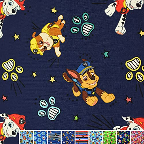 MAGAM-Stoffe Paw Jersey Kinder Stoff Oeko-Tex Meterware 50cm (06. Flotte Pfoten)
