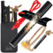 RKR OUTDOOR Flint and Steel Ferro Rod Fire Starter Kit + Tinder Wick Bellow with Box - 4 Length 1/2” Thick Ferro Rod with Multi-Tool Striker and Paracord Lanyard + Hemp Wick with Bellow (RED)