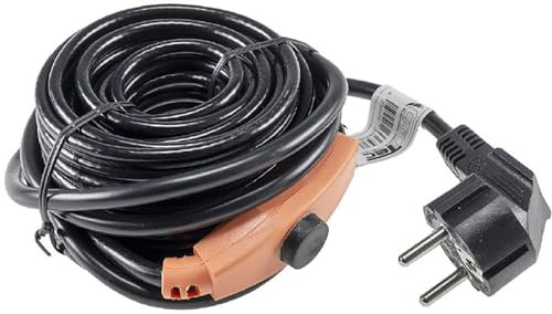 ChiliTec Frostschutz Heizkabel mit Temperaturfühler 4m Wärmekabel Anti Frost Kabel mit Schutzkontaktstecker für Wasserleitungen im Haus, Pool, Teich