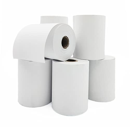 Raylu Paper® - Premium-Thermopapier für TPV, Rechenmaschinen, Thermodrucker, Registrierkassen, Kern: 12 mm, Weiß, ohne Bisphenol (8 Rollen von 80 x 80 x 12 mm)