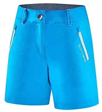 Black Crevice Korta shorts för kvinnor I vandringsshorts dam I kort I dam utomhusshorts I trekkingshorts dam med elastiskt midjeband på baksidan I slitstarka och ventilerande, Hawaiian Ocean/Vit, 40