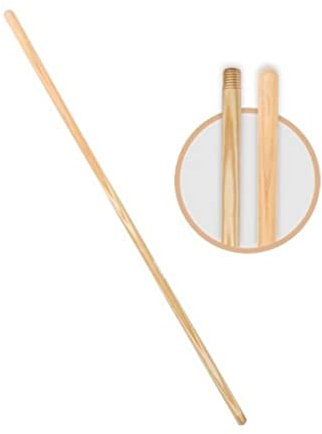 Mango de madera natural para escoba 140 cm, palo de repuesto, madera sin tratar, resistente y duradero, hogar