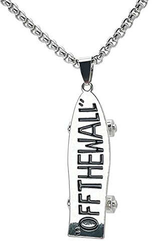 KONFEN Kette Herren Damen mit Anhänger, Halskette Wikinger Kette aus Edelstahl für Männer 70cm, Kettenanhänger Edelstahlkette Necklace Pendant Men Ketten Chain Schmuck für Hip Hop Punk