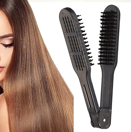 Haarglättungsbürste, Glättbürste, Doppelseitige Antistatische Haarglättungs-Stylingbürste, Zum Glätten und Glattes Haar