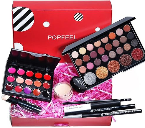 Joyeee Make up Set für Frauen, Professionelles Make-up Sets, Schminke Set Damen für Gesicht, Augen und Lippen - Lidschatten Palette, Lippenstift, Mascara, Concealer, Pinsel
