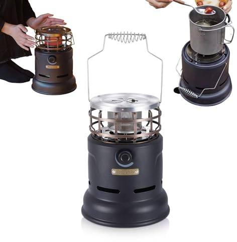 Windhike Portable Stove, Gas Powered, Butane, 2.65 kW, 11.02”×8.66”×21.5 cm, 44 oz, Perfect for Camping, Hiking, and Emergency Preparedness