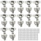 WAIZHIUA 12Pcs Cabinet Hinges Full Overlay Soft Close for Kitchen Units, Cupboard, Wardrobe - Concealed Folding Door Hinges With Screws for Bathroom, Bedroom, Dining Room