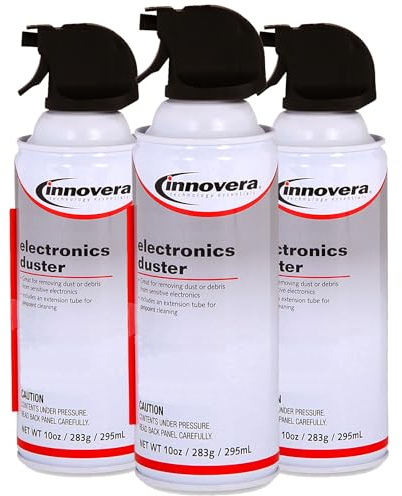 Innovera Canned Air Duster Cleaner, 10 Oz Can, 3 Pack