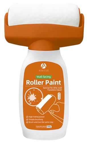 Wandreparatur-Rollenfarbe – Kleine Wand-Rollenpinsel | Wandroller-Bürsten-Set-Werkzeug | Wandroller-Pinsel | Wandspachtel-Reparaturwerkzeug – Haushaltswerkzeug Zum Reparieren Der Wand Mit Latexfarbe