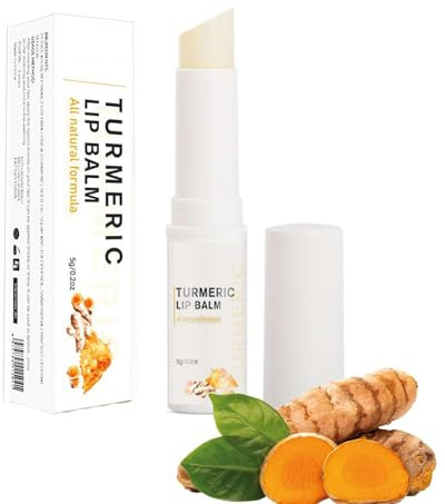 LINEDSON Organic Turmeric Lip Balm All-Day Moisturizing, Balancing, Soothing for Dry Lips Lip Balm With Turmeric Root Natural Ingredients Even Lip Tone 5g