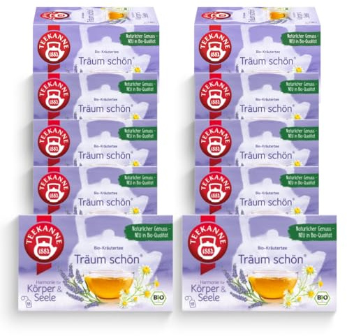 TEEKANNE Träum Schön® Bio-Kräutertee, 10 Packungen x 18 Beutel (10x 30,6g)