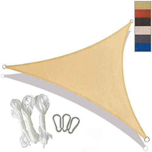 Sonnensegel, wasserdicht, weiß, 4 m x 4 m x 4 m, UV-Schutz, Outdoor, Terrasse, Markise, Pavillon, Pergola-Block, 98 % UV-Schutz, Beige