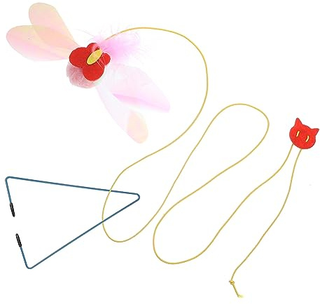 Yardwe Jouet Interactif pour Chat Jouet Libellule pour Chaton pour Chat Suspendable Aux Portes Et Fenêtres