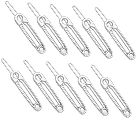 SAFIGLE 10stücke Silberne Geometrische Haarspangen mit Aussparungen Haarnadeln aus Metall für Damen Stylische Haarschmuck für Alltag und Anlässe