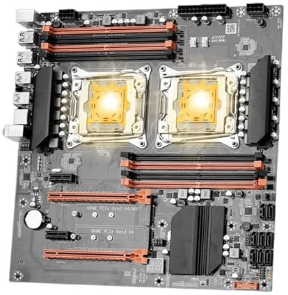 Placa Base for Juegos con CPU Dual X99 DDR4 M.2 NVME USB3.0 E-ATX LGA2011-3 Compatible con CPU Xeon E5 2680 V4 Componentes de computadora de Servidor