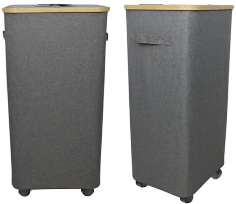 CESTO DE ROPA PLEGABLE (GRIS, 100L)