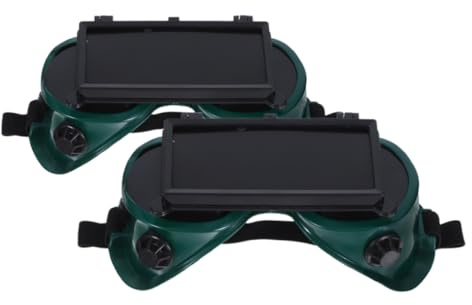MAGICLULU 2 Pezzi Saldatura con Lenti Oscuranti Maschera Protettiva per Saldatore Design Dualflip e Resistente Al per Lavori Industriali e Ristrutturazioni Domestiche