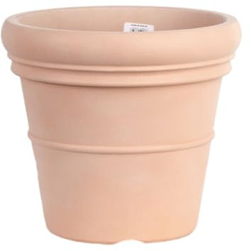 mophrati Jardinière-Pot de Fleur en Terre Cuite Respirante, décoration de Jardin Ferme et Durable, Pot en Terre Cuite en Plastique, Couleur de poterie Blanche, 29.9 * 19 * 26.7cm 600g