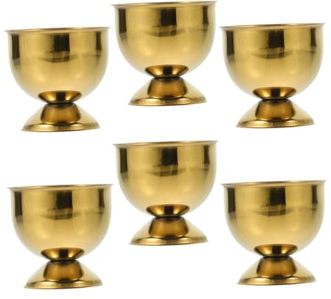 OHPHCALL 6pièces Porte-œufs Acier Inoxydable Résistant Chaleur pour Œufs Durs Et Coque Support De Table pour Cuisine Et Restaurant